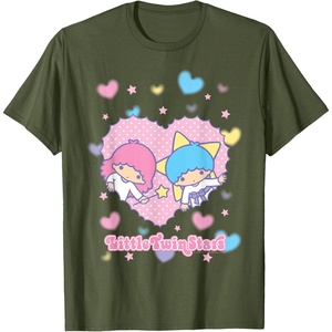 image:imageLittle Twin Stars Retro Logo Valentine Tee TShirtOlive Green