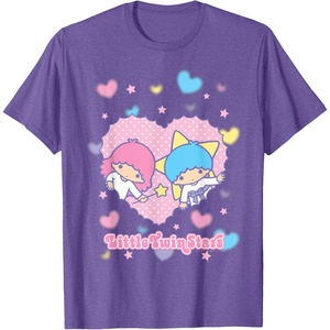 image:imageLittle Twin Stars Retro Logo Valentine Tee TShirtPurple Heather