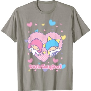 image:imageLittle Twin Stars Retro Logo Valentine Tee TShirtSlate Grey