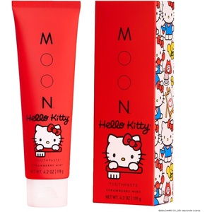 image:imageMOON x Hello Kitty Pink Toothpaste Clean Vegan FluorideFree for Adults or Kids Toothpaste Strawberry Mint Flavor for Fresh Breath 42 oz
