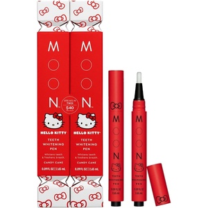 image:imageMOON x Hello Kitty Teeth Whitening Pen Duo Candy Cane Flavor 2 Pack Whitening Gel with Urea Peroxide amp Soothing Botanicals Gentle on Sensitive Teeth Freshens Breath Easy NoMess Applicator