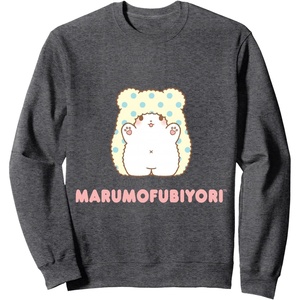 image:imageMarumofubiyori Character Front and Back SweatshirtDark Heather Grey