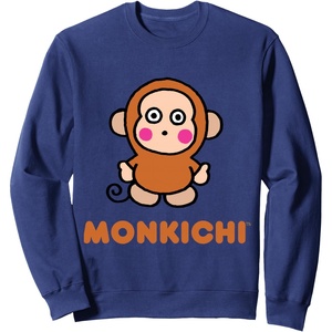 image:imageMonkichi Character Front and Back SweatshirtNavy Blue