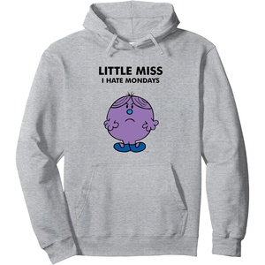 image:imageMr Men Little Miss Meme  Little Miss I Hate Mondays Pullover HoodieHeather Grey