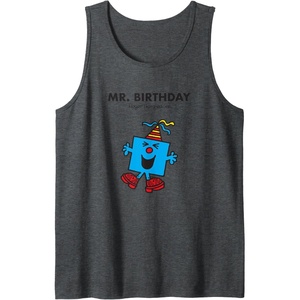 image:imageMr Men Mr Birthday Tank TopDark Heather Grey