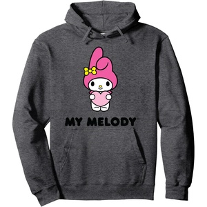 image:imageMy Melody Character Front and Back Pullover HoodieDark Heather Grey