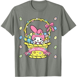 image:imageMy Melody Logo Happy Easter Tee Shirt TShirtOlive Heather