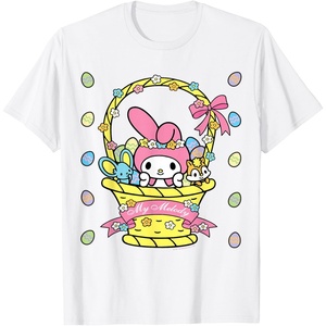 image:imageMy Melody Logo Happy Easter Tee Shirt TShirtWhite