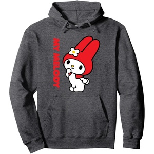 image:imageMy Melody Retro Logo Hoodie Pullover HoodieDark Heather Grey