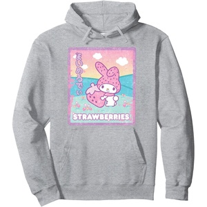 image:imageMy Melody Strawberry Milk Pullover HoodieHeather Grey