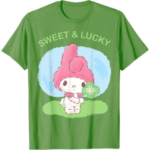 image:imageMy Melody Sweet and Lucky St Patricks Tee Shirt TShirtGrass Green