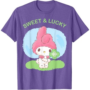 image:imageMy Melody Sweet and Lucky St Patricks Tee Shirt TShirtPurple Heather
