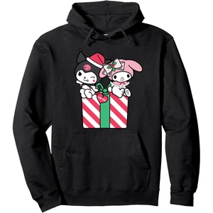 image:imageMy Melody and Kuromi Christmas Gift Hoodie Pullover HoodieBlack