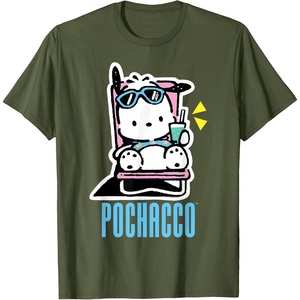 image:imagePochacco Summer Drink TShirtOlive Green
