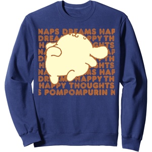 image:imagePompompurin Happy Thoughts Nap Time SweatshirtNavy Blue