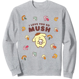 image:imagePompompurin I Love You So Mush Fall Mushroom SweatshirtHeather Grey