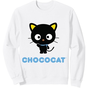image:imageSANRIO Chococat Character Front and Back Sweatshirt  Unisex Adult  Black  SmallWhite