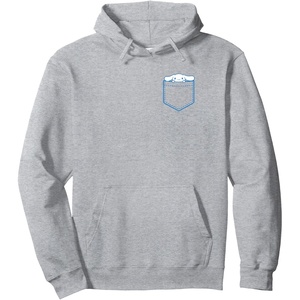 image:imageSANRIO Cinnamoroll Chest Pocket Pullover Hoodie  Unisex Adults Grey SmallHeather Grey