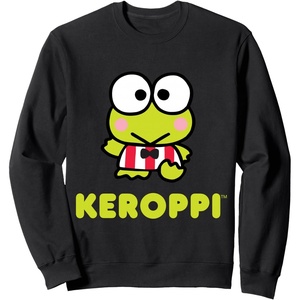 image:imageSANRIO Keroppi Character Front and Back Sweatshirt BlackBlack