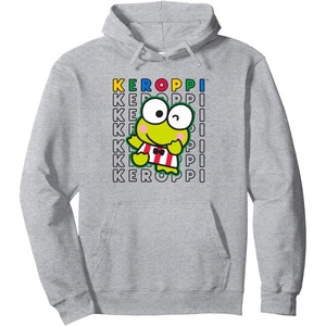 image:imageSANRIO Keroppi Colorblock Name Pullover HoodieHeather Grey