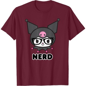 image:imageSANRIO Kuromi Nerd Glasses TShirtBurgundy