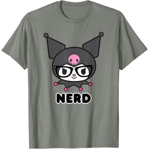 image:imageSANRIO Kuromi Nerd Glasses TShirtOlive Heather