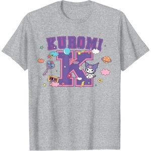 image:imageSANRIO Kuromi Varsity Letter K TShirtHeather Grey