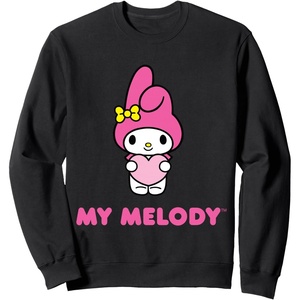 image:imageSANRIO My Melody Character Front and Back Sweatshirt  Unisex Adult Black SmallBlack