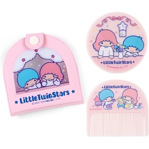image:imageSanrio 796034 Sanrio 796034 Mirror with Vinyl Case Comb Stylish Miscellaneous Goods Character 33 x 05 x 32 inches 85 x 12 x 82 cmlittle twin stars