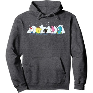 image:imageSanrio Characters Holiday Ice Skating Hoodie Pullover HoodieDark Heather Grey