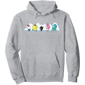 image:imageSanrio Characters Holiday Ice Skating Hoodie Pullover HoodieHeather Grey