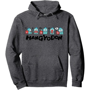 image:imageSanrio Hangyodon Funny Logo Hoodie Pullover HoodieDark Heather Grey