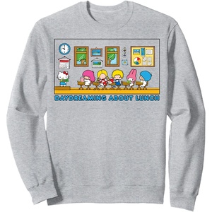 image:imageSanrio Hello Kitty and Friends Daydreaming about Lunch Class SweatshirtHeather Grey