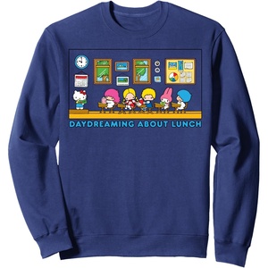 image:imageSanrio Hello Kitty and Friends Daydreaming about Lunch Class SweatshirtNavy Blue