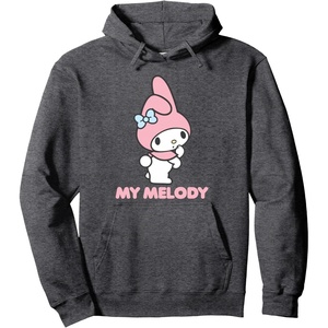 image:imageSanrio My Melody Backside Logo Hoodie Pullover HoodieDark Heather Grey