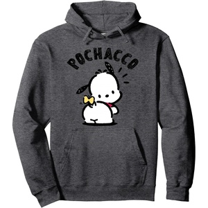 image:imageSanrio Pochacco Classic Backside Hoodie Pullover HoodieDark Heather Grey