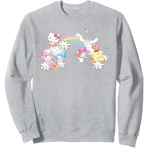 image:imageSanrio Spring Hello Kitty Little Twin Stars My Melody Purin SweatshirtHeather Grey