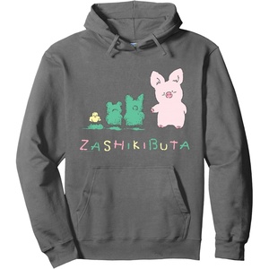 image:imageSanrio Zashikibuta and Friends Hoodie Pullover HoodieAsphalt Grey