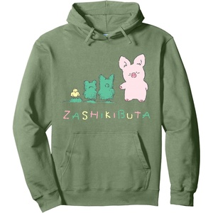 image:imageSanrio Zashikibuta and Friends Hoodie Pullover HoodieSage Green