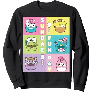 image:imageSundae Fun Day ft Sanrio Characters Ice Cream Dessert SweatshirtBlack