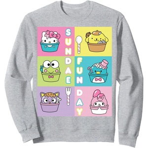 image:imageSundae Fun Day ft Sanrio Characters Ice Cream Dessert SweatshirtHeather Grey
