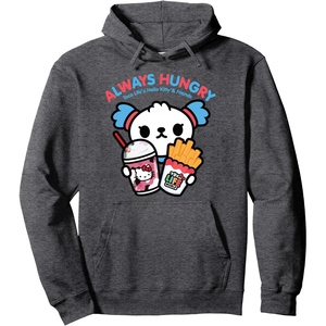 image:imageToca Life x Hello Kitty amp Friends ALWAYS HUNGRY Pullover HoodieDark Heather Grey