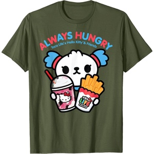 image:imageToca Life x Hello Kitty amp Friends Always Hungry TShirtOlive Green