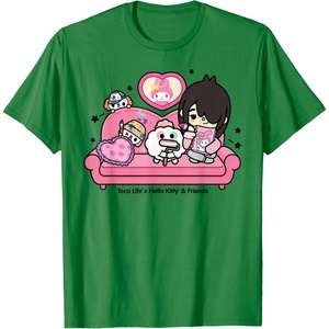 image:imageToca Life x Hello Kitty amp Friends My Melody Couch TShirtKelly Green