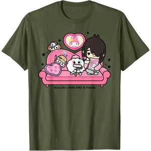 image:imageToca Life x Hello Kitty amp Friends My Melody Couch TShirtOlive Green
