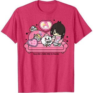 image:imageToca Life x Hello Kitty amp Friends My Melody Couch TShirtRed Heather