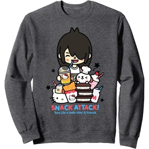 image:imageToca Life x Hello Kitty amp Friends SNACK ATTACK SweatshirtDark Heather Grey