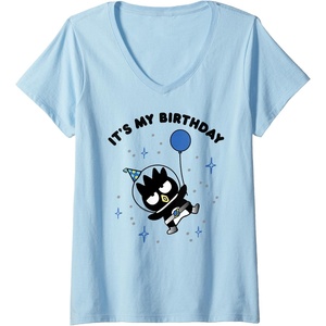 image:imageWomens BadtzMaru Its My Birthday VNeck TShirtBaby Blue