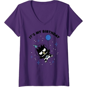 image:imageWomens BadtzMaru Its My Birthday VNeck TShirtPurple