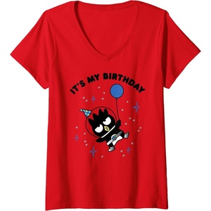 image:imageWomens BadtzMaru Its My Birthday VNeck TShirtRed